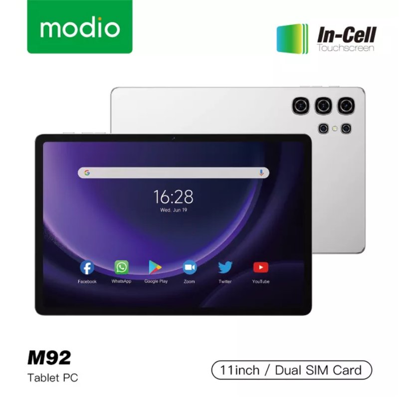 Modio M92 – Tablette PC Android 5G, 16 Go de RAM, 1 To de ROM, écran 11 pouces, batterie 10 000 mAh, clavier sans fil