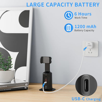 📸 حامل تصوير ذكي بتقنية تتبّع الوجه 360°