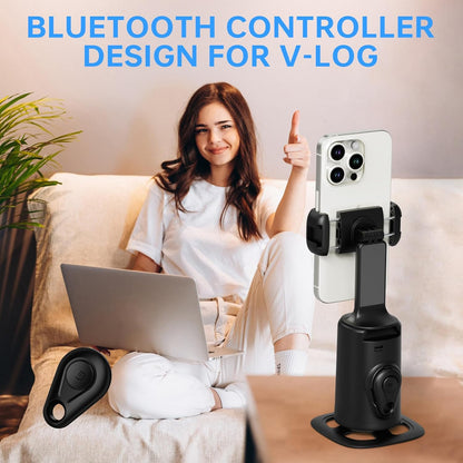 📸 حامل تصوير ذكي بتقنية تتبّع الوجه 360°