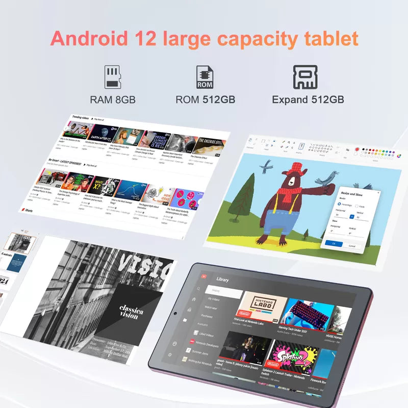 Cidea Tablette 9" CM915 512GB STOCKAGE ET 8GB RAM 5GLTE + SMART WATCH