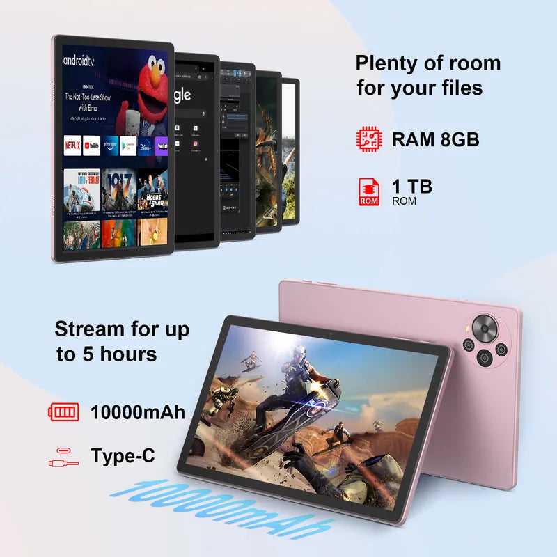 Cidea Tablette 10.5" CM10500 PLUS 1TB STOCKAGE ET 8GB RAM 10000mAh